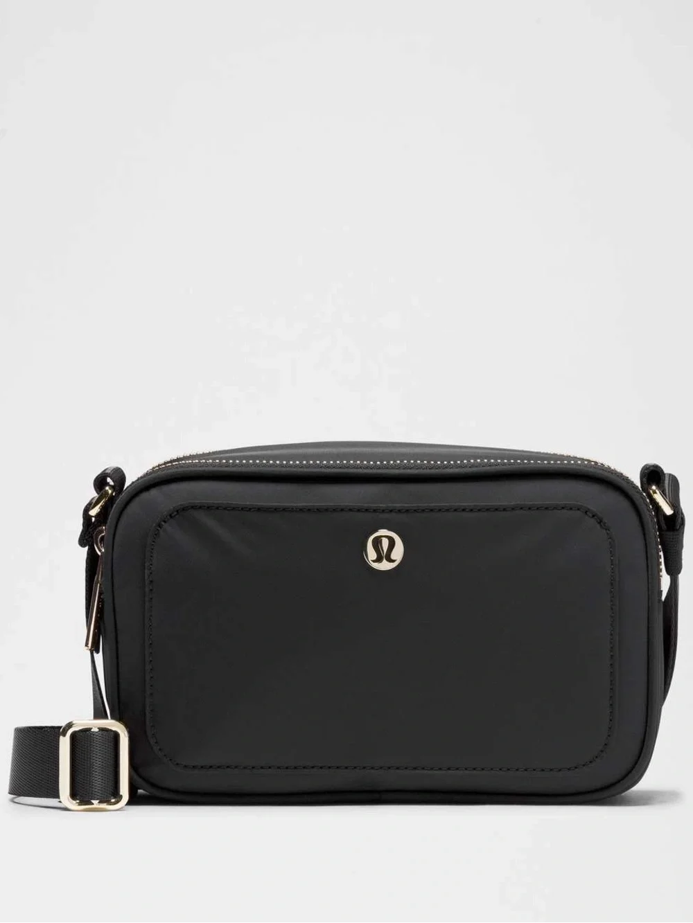 lululemon athletica Black Crossbody Camera Bag with Silver Hardware. 2L